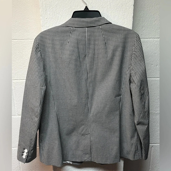 Talbots Black White Gingham Blazer
Single Button Front LIned Size 16 - Picture 2 of 5